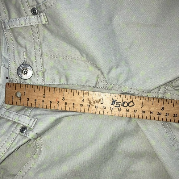 SO brand size 9 Womens pants small light yellow print dots Light Khaki Casual - Picture 12 of 16